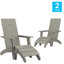 Chaise Adirondack d'extérieur avec repose-pieds Brady-88681429