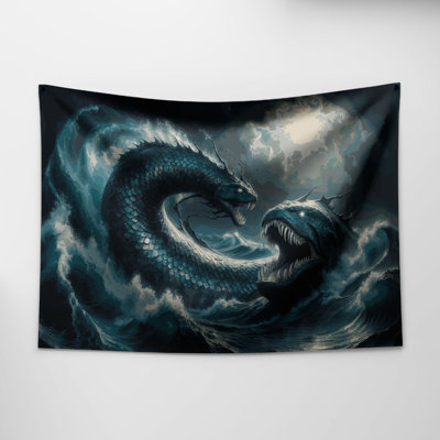 SciFi Leviathan sea monster Wall Tapestry