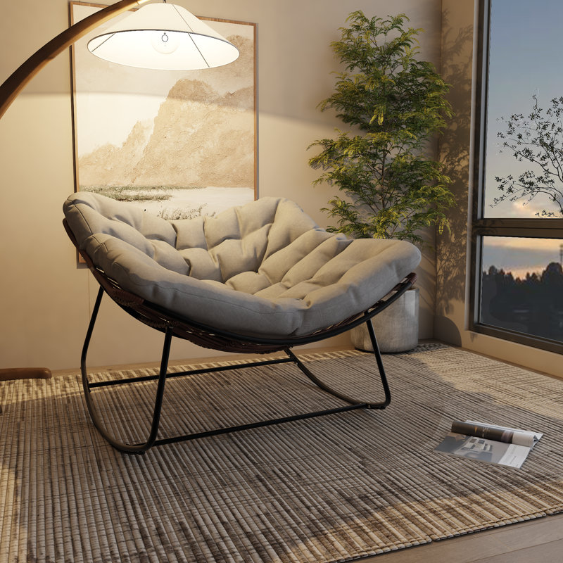 Chaise berçante Akishia, Gris, Gris