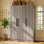 Armoire penderie 3 portes avec tringle et tablettes de rangement pour l'organisation de la chambre à coucher