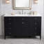 Meuble-lavabo autoportant de 122 cm (48 po) avec comptoir en composite, 6 tiroirs et 2 portes à fermeture amortie, noir-1790724781-1790724782