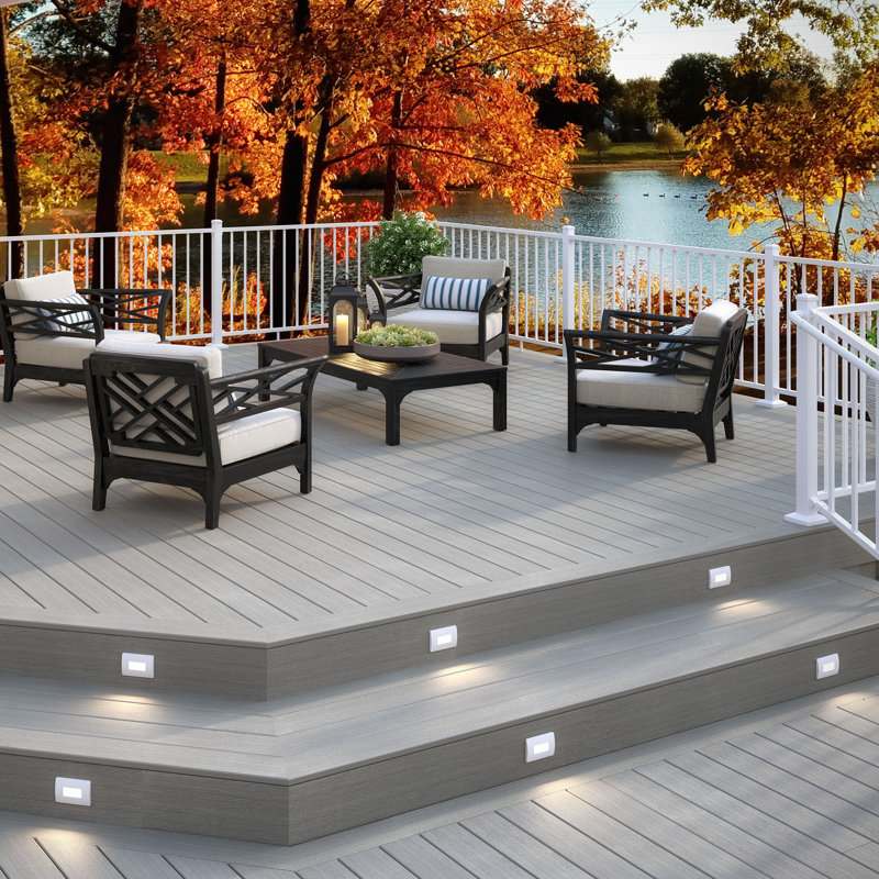 Deckorators Luna 2.5 in. x 2.5 in. Textured White Low Voltage Post Cap
