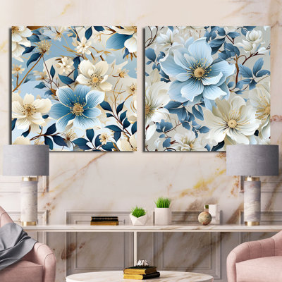 Gamache - Floral Square Collage Set Of 2