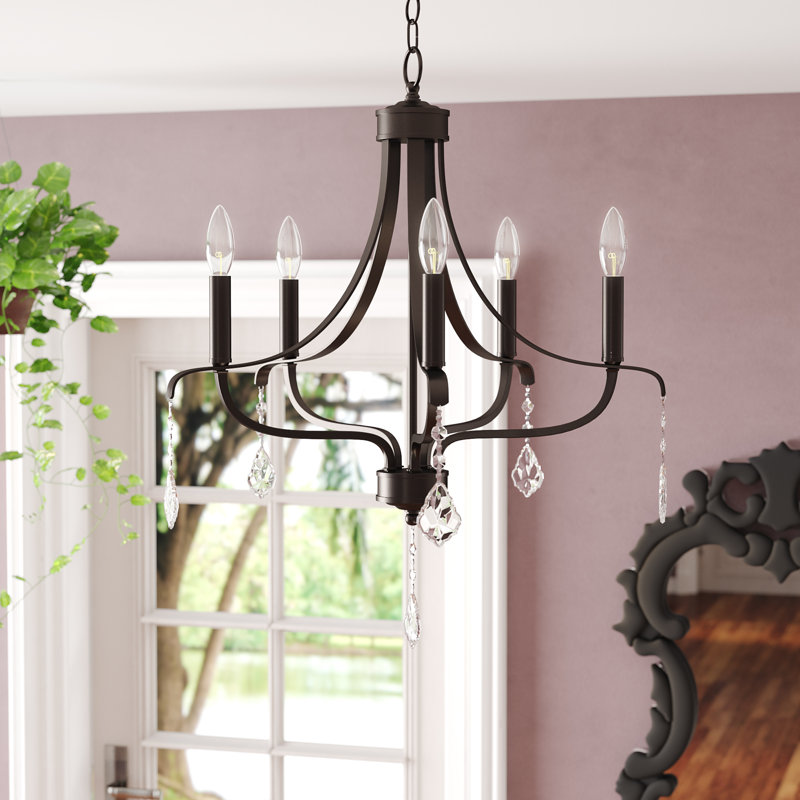Lustre empire à 5 lumières Doggett, Bronze anglais