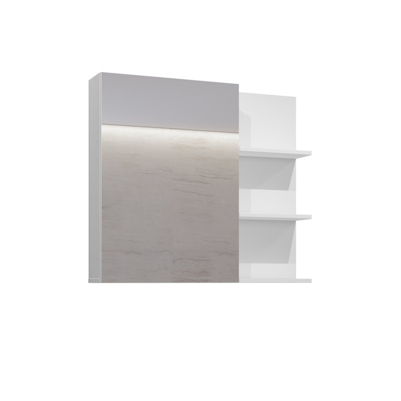 Rodner Laminate Wall Bathroom Cabinet, White