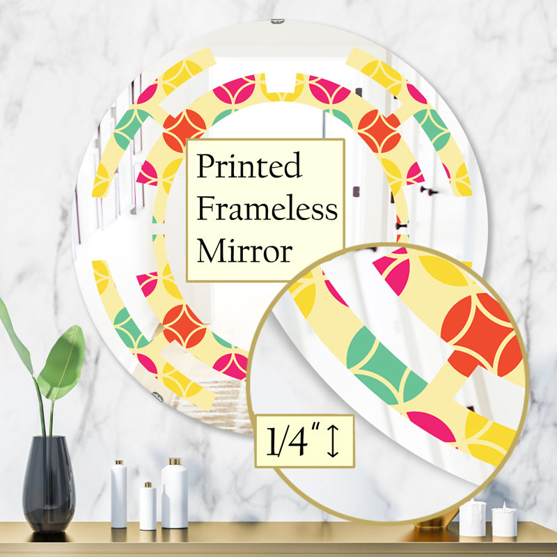 Miroir mural Space Coastal, 31,5 po x 23,7 po, Circular Pattern VII