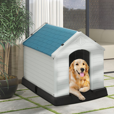 Durgabai Portable Dog House with Air Vents, Indoor & Outdoor Pet Kennel, Plastic Shelter for Dogs