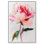 Art floral rose pastel sur toile rose