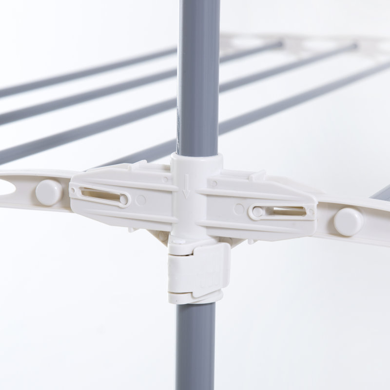 Heavy Duty 3-Tier Stainless Steel Rolling Laundry Rack