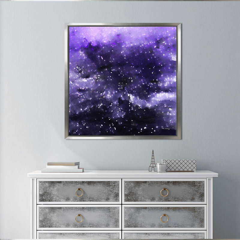 «Oververse, John 1: 5» par Mark Lawrence, reproduction d'art, Cadre flottant argent, H 21,5 po x l 21,5 po x P 2 po