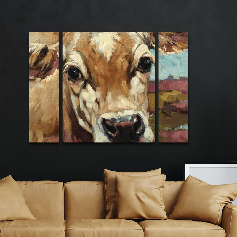 Ensemble de 3 panneaux muraux - Andrea Lavery «Bella», art mural sur toile pour le salon, la chambre à coucher ou le bureau 