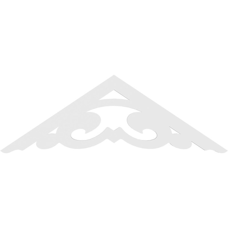 Preston Signature Urethane Gable Pediment, Primed Tan, 24"H x 72"W, 8/12