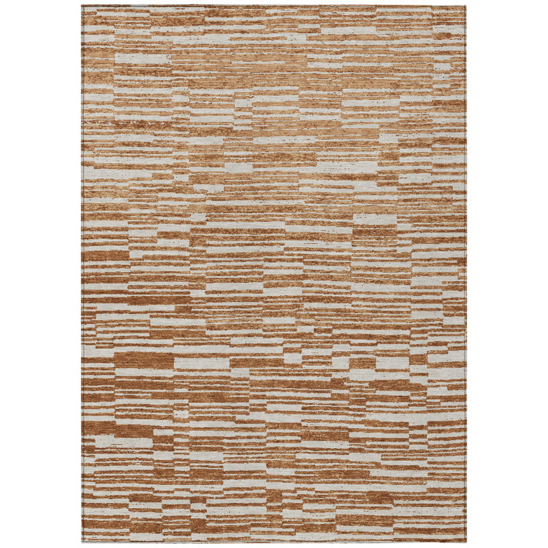 Tapis intérieur / extérieur lavable à la machine Chantille ACN2907, Paprika, 3 pi x 5 pi
