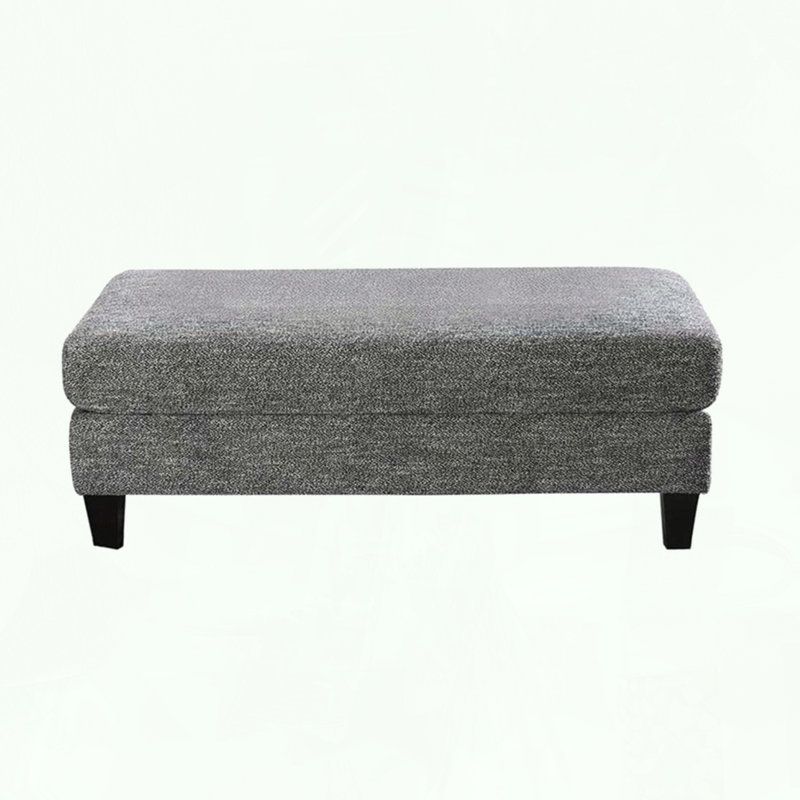 Transitional Style Ottoman with Tapered Legs