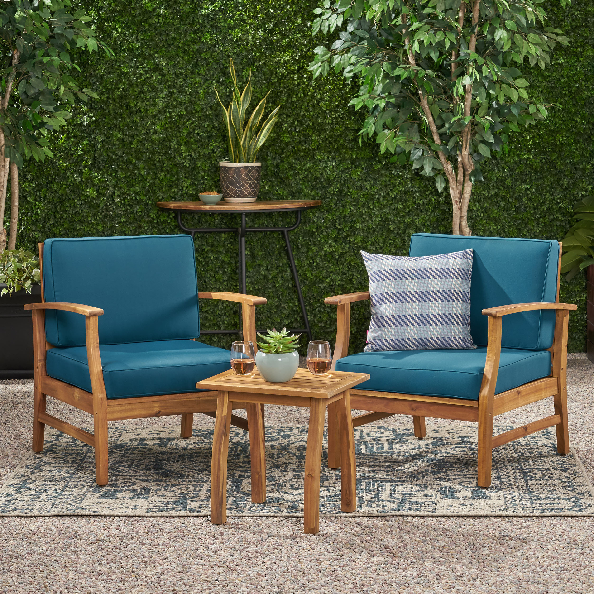 Winston Porter Bevelyn 3 Piece Seating Group with Cushions & Reviews | Wayfair