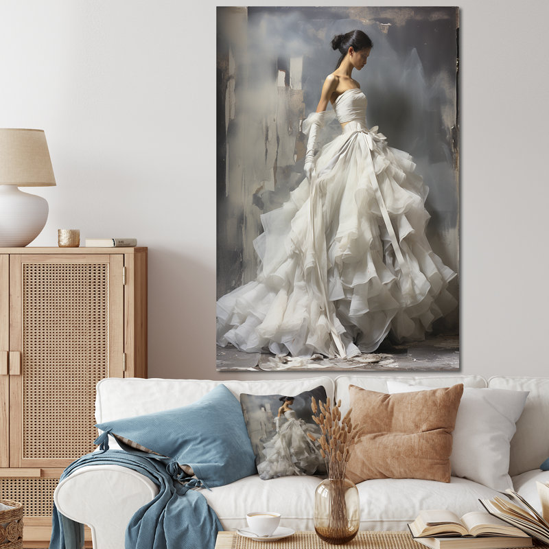 «Gray Modern Ballet Dance Motion I - Fashion», art mural, Toile tendue, H 60 po x l 40 po x P 1,5 po