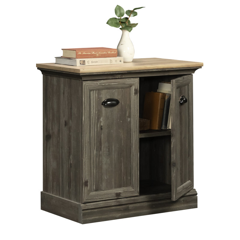 Support utilitaire avec tablettes réglables et finition en bois d'ingénierie brun, armoire rustique autoportante pour espace de vie principal, 29,27 po de profondeur, tablettes avec hauteur de 29,33 po