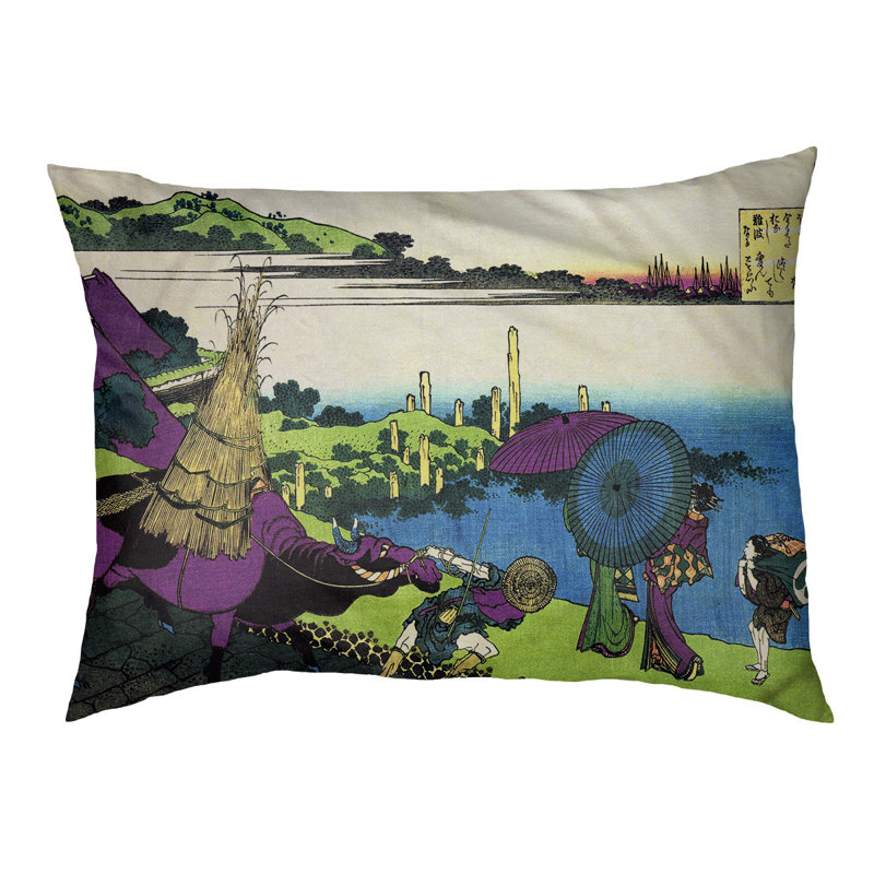 Coussin pour chien de ferme Burkart River, Petit (l 29,5 po x P 19,5 po x H 2,5 po), Mauve / Vert / Brun
