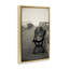 "Benches on the Boardwalk", art mural sur toile flottant noir, design par Jadei-1127436498-1128155189