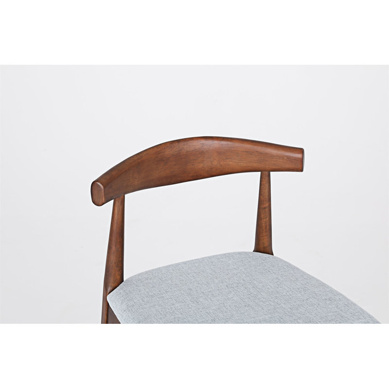 Ensemble de 2 tabourets de comptoir rembourrés, Noyer, Noyer