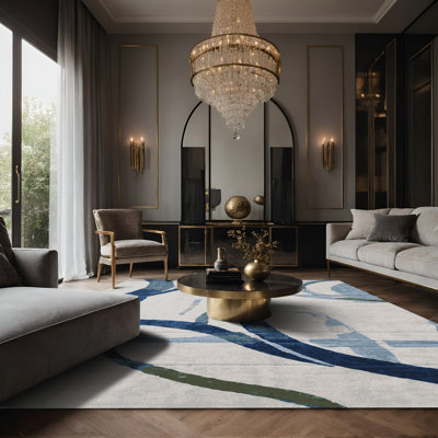 Tapis gris soyeux et moelleux