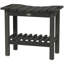 Banc de douche multifonctionnel en PEHD Outsunny, tabouret gris foncé avec poignée et tablette inférieure, double usage intérieur / extérieur