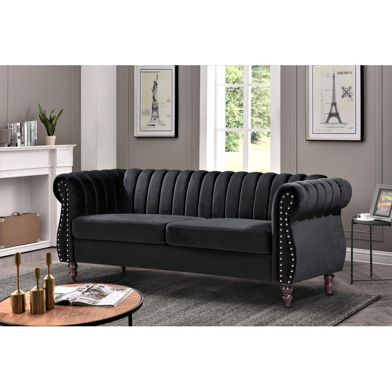 Canapé Chesterfield, Noir