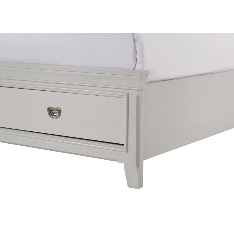 Gleda Solid Wood Storage Panel Bed, King