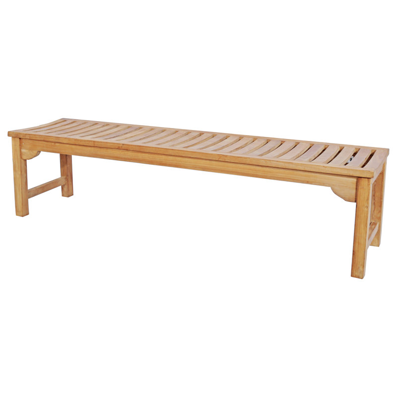 Banc de jardin en bois Costello, H 19 po x l 18 po x P 71 po
