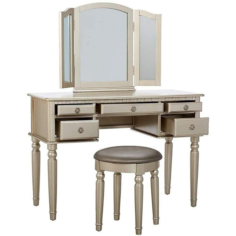 Ensemble de meuble-lavabo contemporain pour chambre, Argent argent