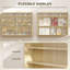 Vitrine à 5 étages avec étagère en verre, chêne