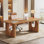 Bureau double caisson en bois manufacturé Joonyoung 