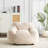 Indoor Armchair - Style Beige Bean Bag With Classic Look, Ultra Soft Fabric, Breathable Foam, Ergonomic For Work And Leisure, 38 In Wide, 40 Deep, 25.5 Tall, 29.02 Lb Structured Silhouette,