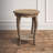 Austerity 20-Inch Round Cedar Wood End Table with Storage Shelf (Driftwood Finish)