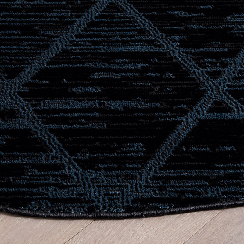Mila 240 Performance Geometric Rug, Round 6'7"