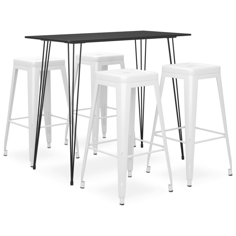 Piazza 4 - Person Dining Set, Black