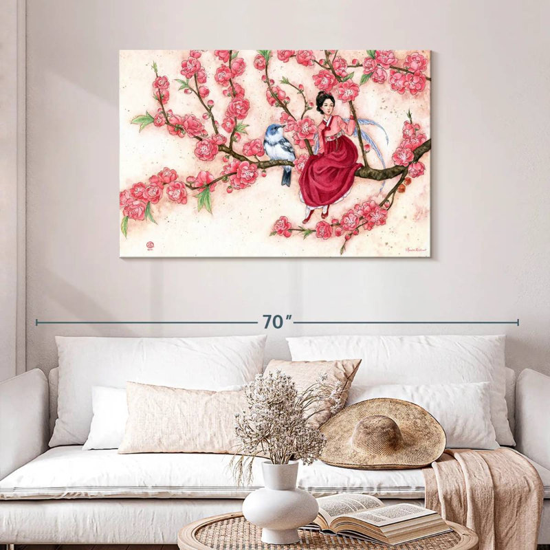 Kelan Peach Blossom, 30" H x 45" W