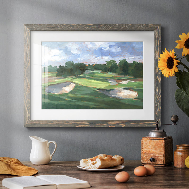 Golf Course Study III, reproduction d'art encadrée, Gris, H 28 po x l 42 po x P 1,5 po