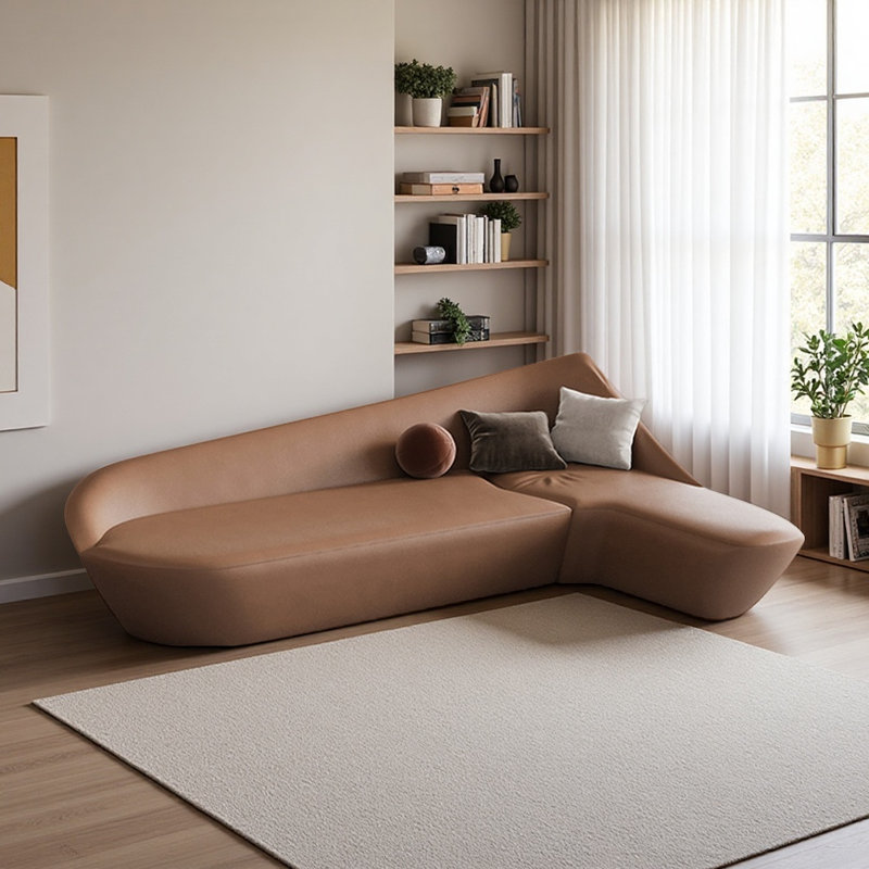 Canapé moderne, simple, luxueux et créatif, Brun