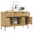 Ebern Designs Sideboard FLORO 44.9"X16.9"X29.1" Solid Wood Pine-291235256