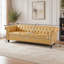 Canapé classique Chesterfield 3 places avec accoudoirs roulés et similicuir-753547898