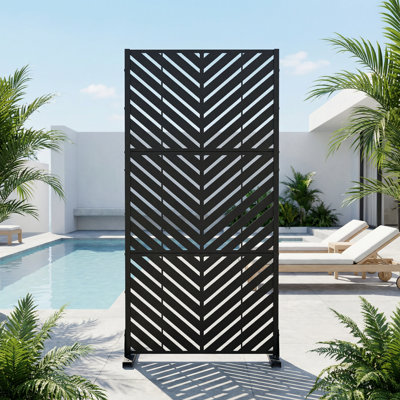 Metal Privacy Screen Fence Panel with Stylish Pattern