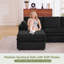  Canapé modulaire modulaire avec méridienne, Coussin double couche profond et confortable-128968745-128968754