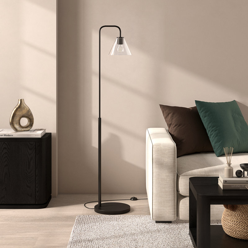 Lampe sur pied arquée 62 po Henderson, Bronze noirci, Clair