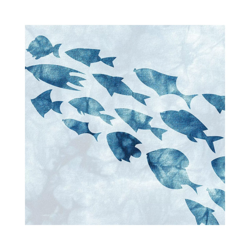 School Of Fish II by Kimberly Allen - Wrapped Canvas Print, 30.48 cm H x 30.48 cm W