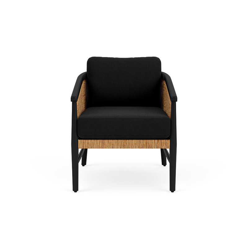 Galloway Outdoor Lounge Chair, Canvas Black