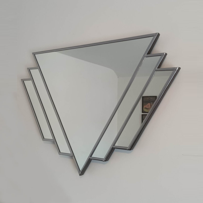 Addeson Triangle Wall Mirror, Silver