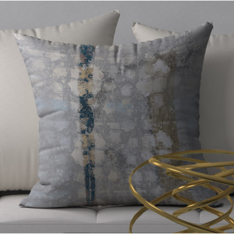 Abstract Throw Pillow, 20" H x 20" W