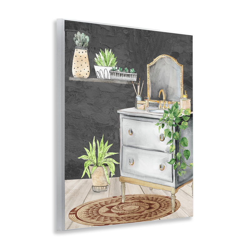 Plaque murale pour salle de bain Relaxed Green, design par Kim Allen