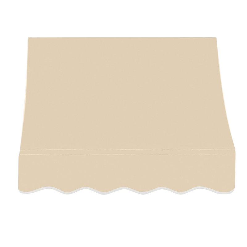 Auvent fixe en tissu acrylique Awantech Nantucket, Brun clair, H 31 po x l 64,5 po x P 24 po